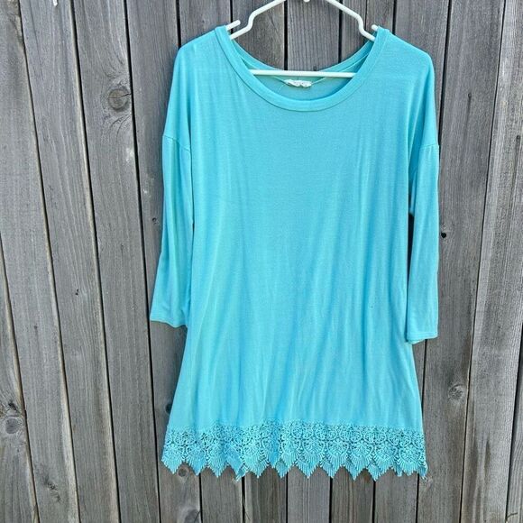 Emerald blouse long sleeve tunic size medium - Picture 1 of 5
